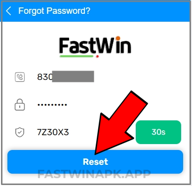 Fastwin Password Reset OTP